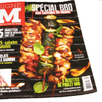 Moroccan brass plate and Moroccan damascene plate from our Moroccan shop Montreal featured in the magazine signe M july 2015