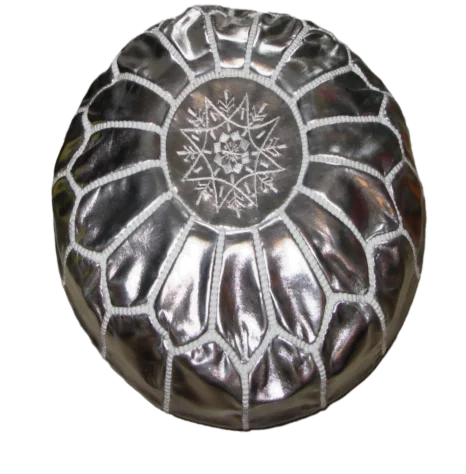 Moroccan silver pouf