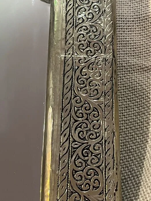 Moroccan silver mirror