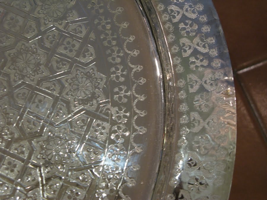 Moroccan silver table