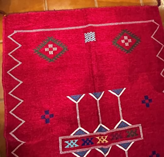 Moroccan red rug