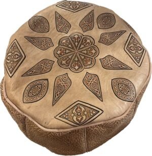 Moroccan tan pouf Moroccan tan pouf