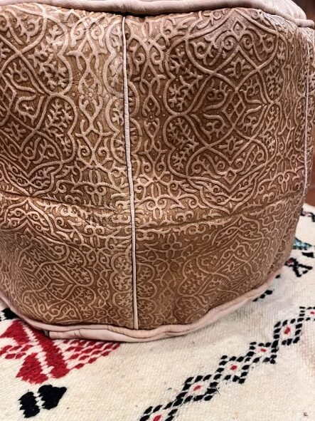 pouf marocain tan