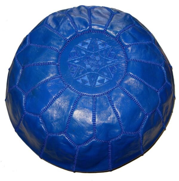 moroccan blue pouf