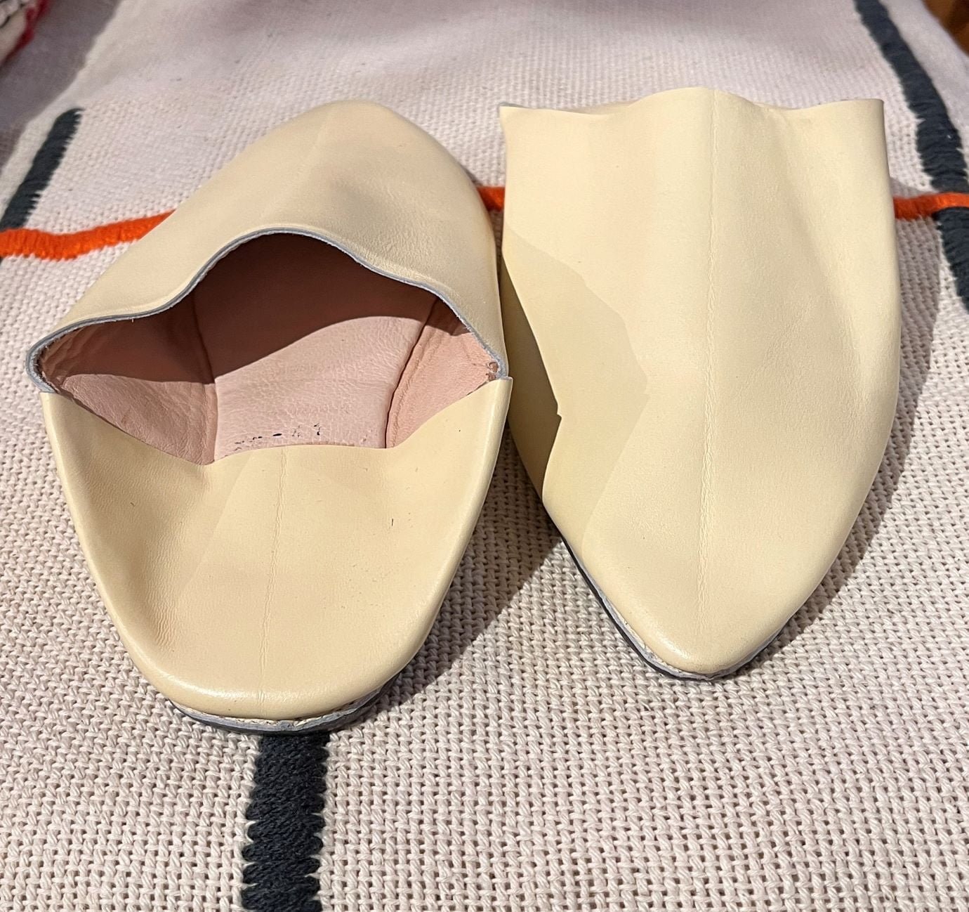 light yellow babouche slippers