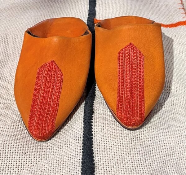 Moroccan orange women slippers