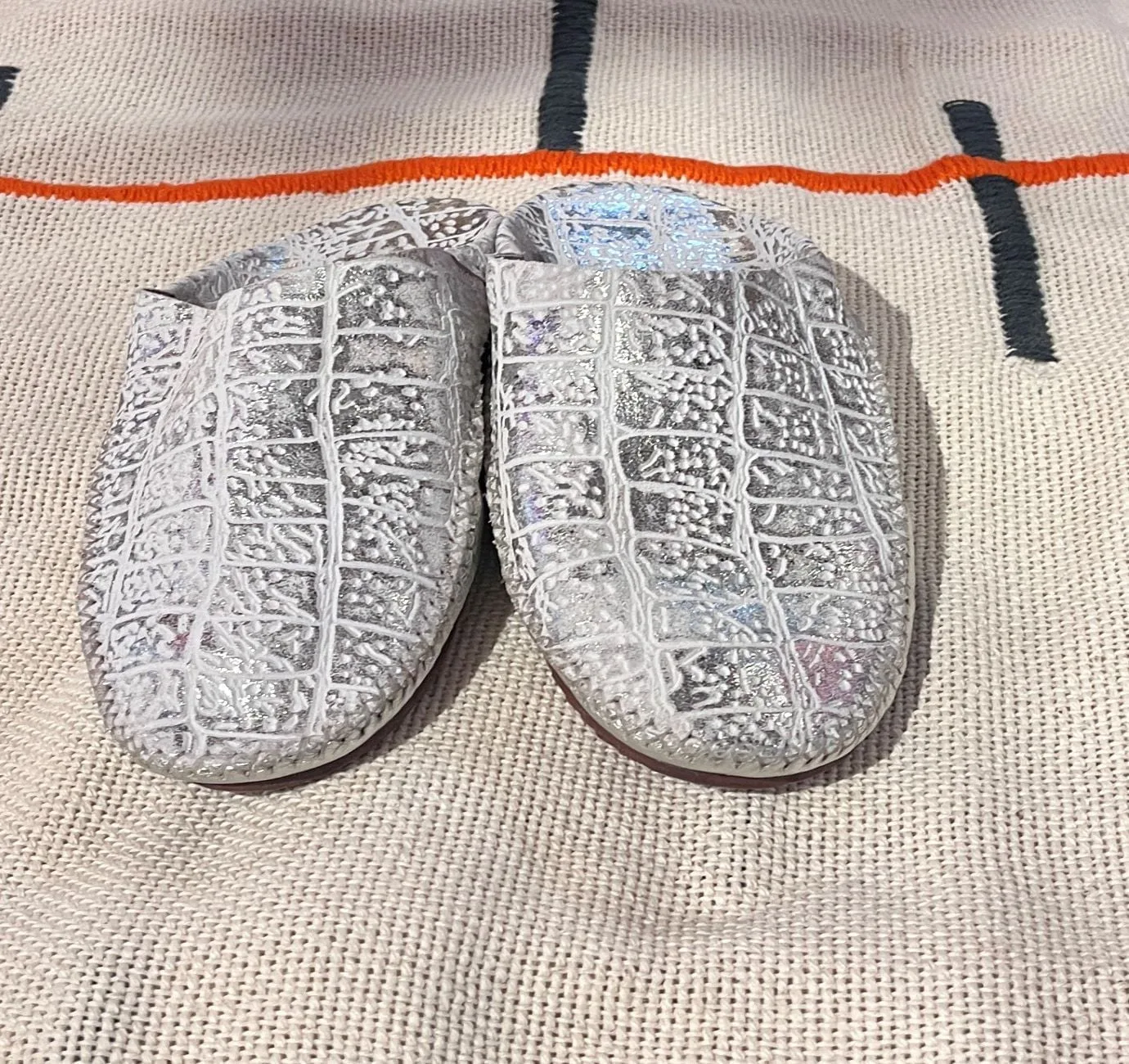 Moroccan silver slippers