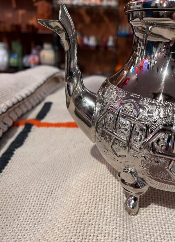 silver teapot