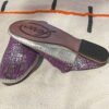 leather purple slippers
