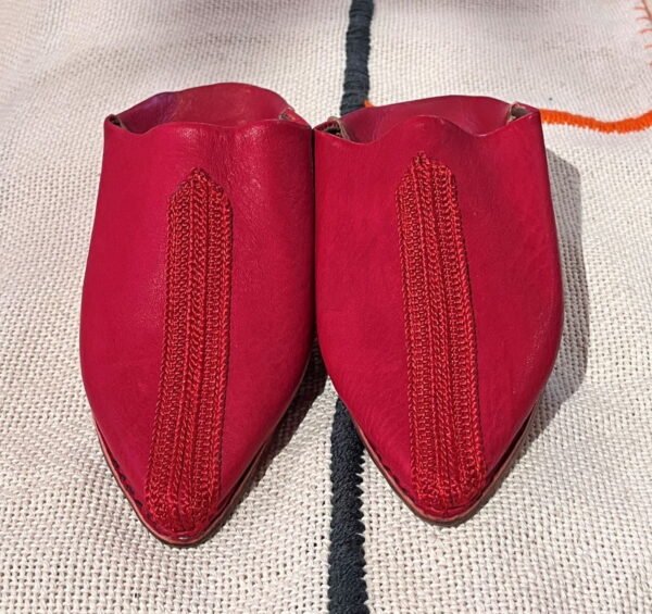 Moroccan womens red slippers