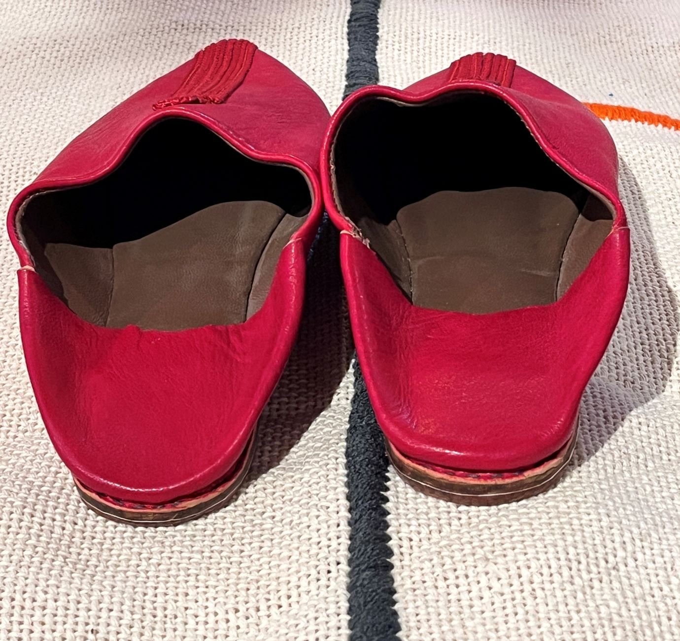 Moroccan womens red slippers2 Moroccan red slippers