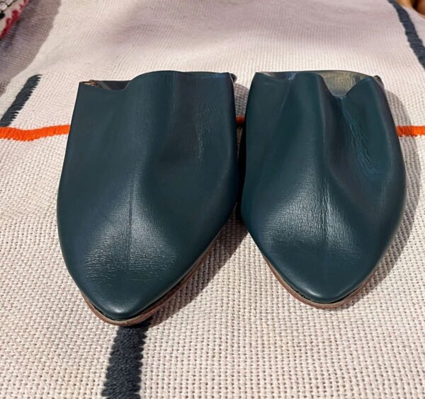 babouche slippers green