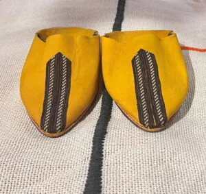 babouches femme jaune Luxury yellow Slippers babouche