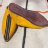babouches cuir femme jaune
