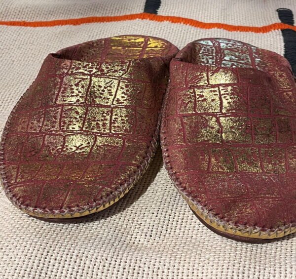 red rose wedding slippers Moroccan