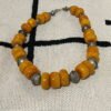 Moroccan amber necklace Berber necklace from Morocco with amber beads and antique silver balls