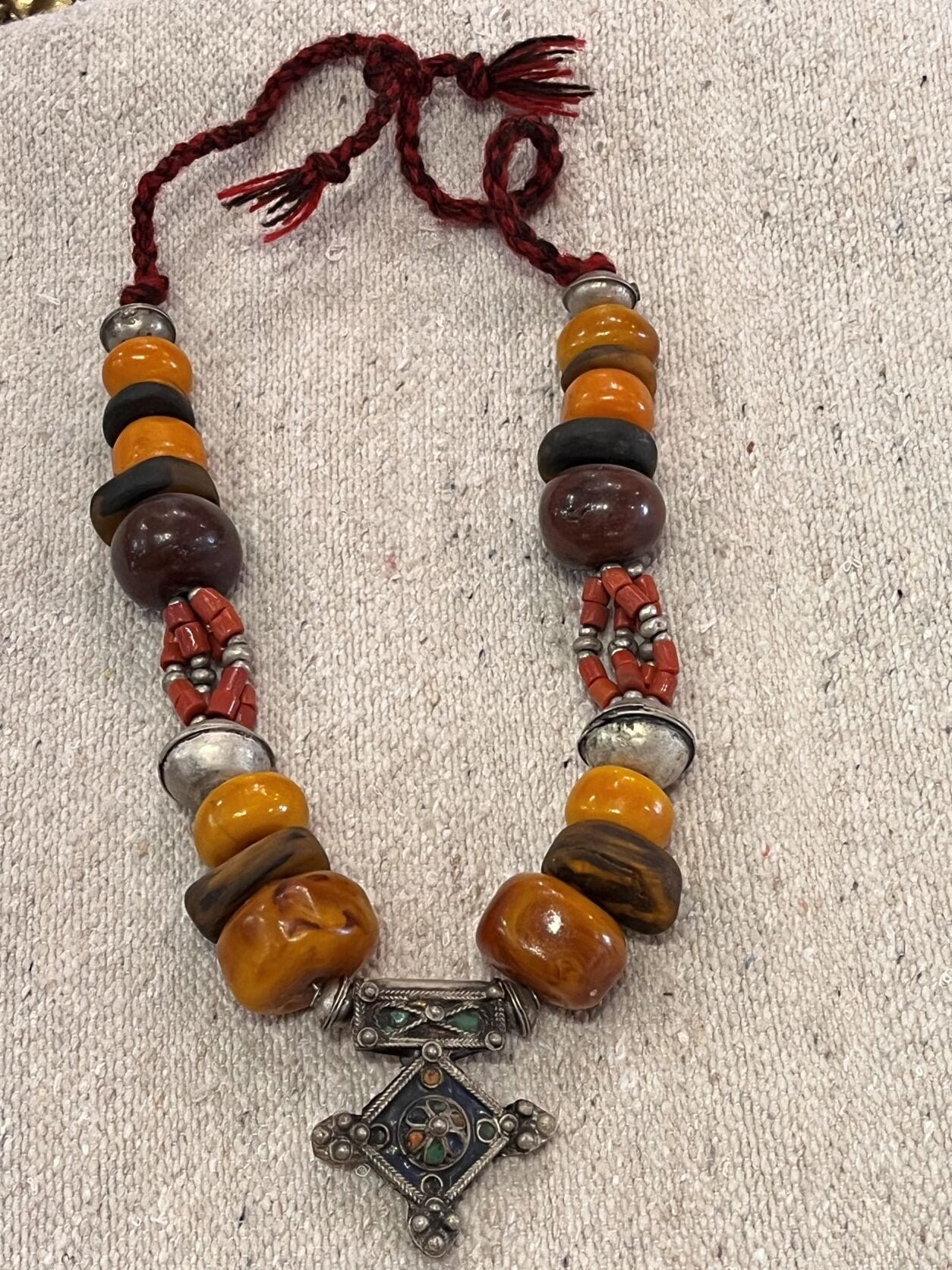 Moroccan antique amber necklace Moroccan antique amber necklace