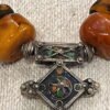 Moroccan antique amber necklace1 silver cross of south