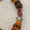 Moroccan antique amber necklace2 This Moroccan amber necklace is made of old amber, coral, silver beads and old Berber traditional enameled silver cross of south