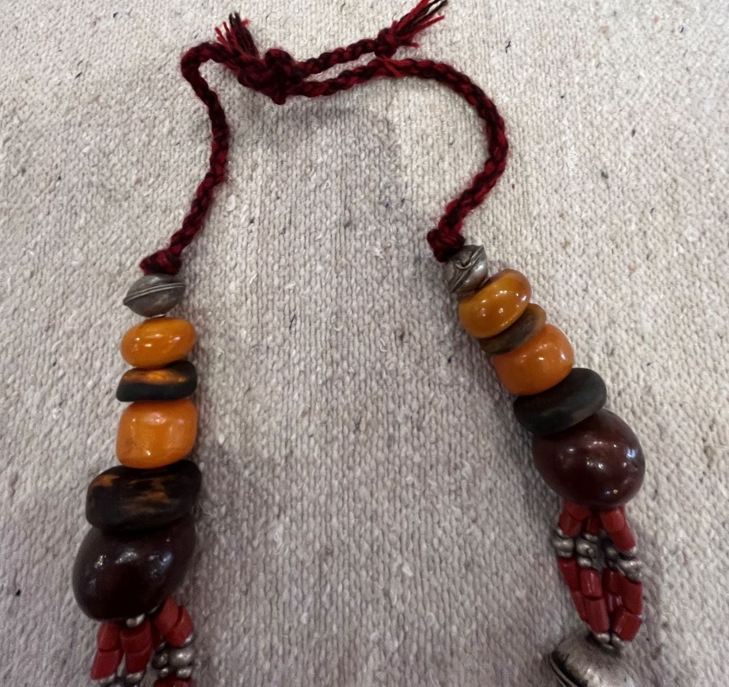 Moroccan antique amber necklace7 This Moroccan necklace is made by berber artisan