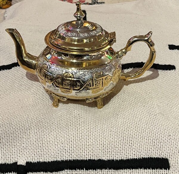 Moroccan silver brass teapot