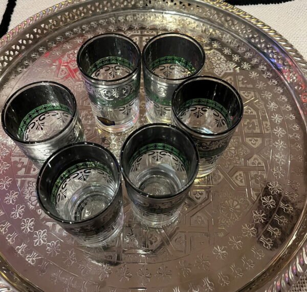 Moroccan silver tea glasses montreal canada