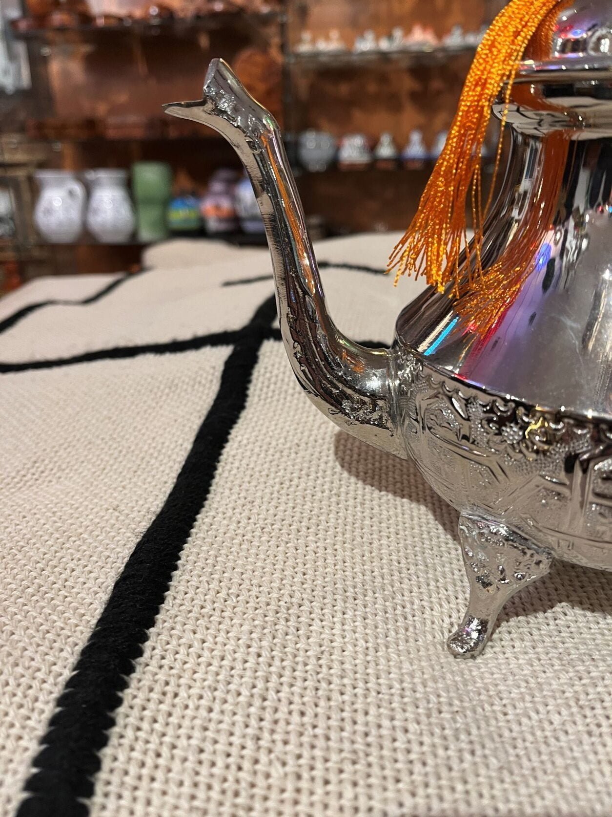 Moroccan silver teapot