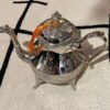 Moroccan silver serving teapot