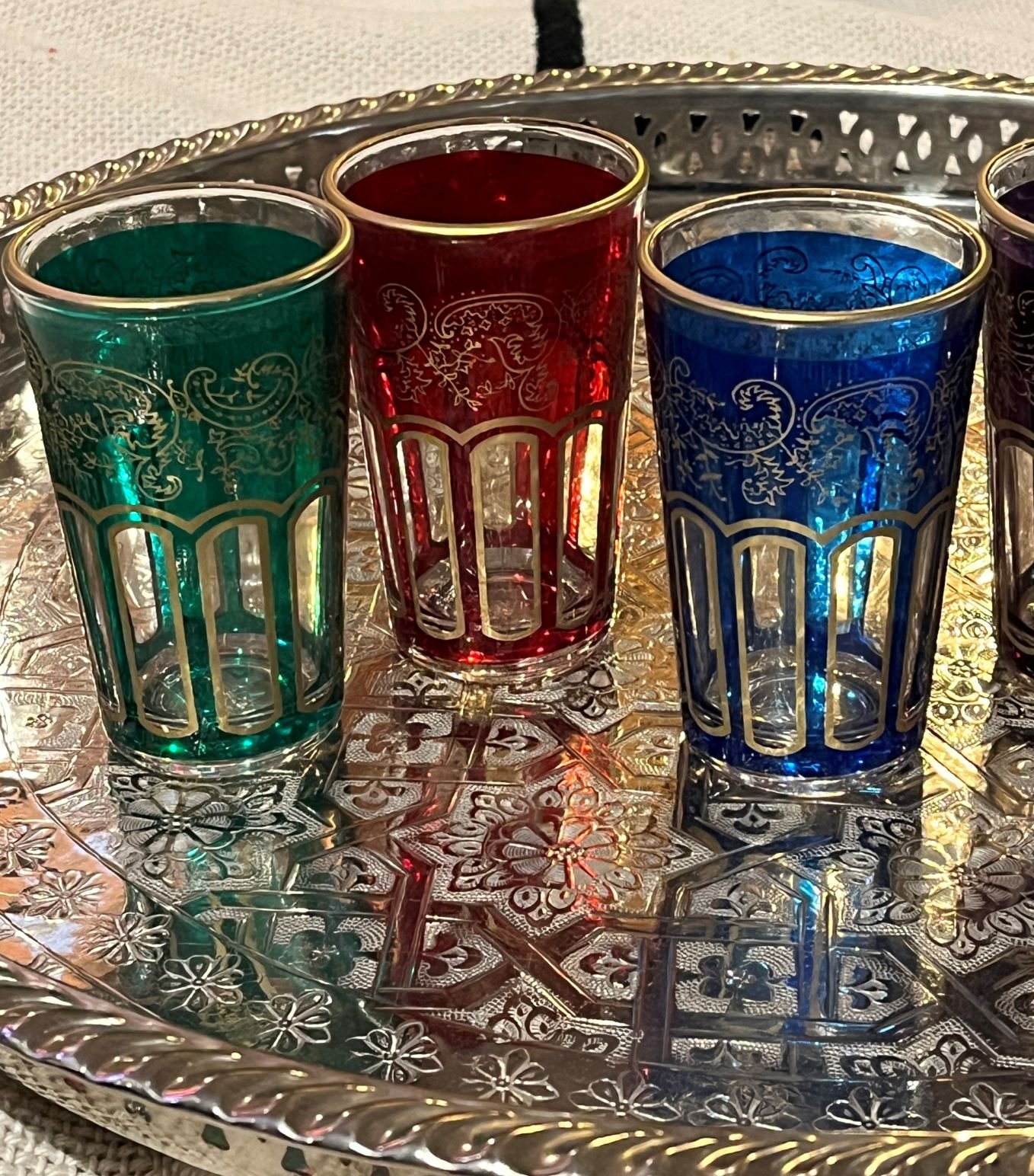 Moroccan teglasses1 Moroccan teglasses sold in our Moroccan store