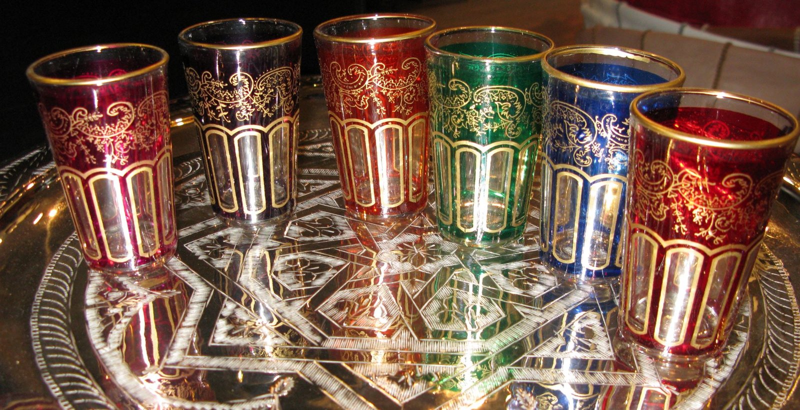 Moroccan teglasses3 Moroccan teglasses set