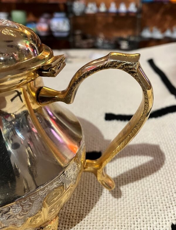 Moroccan gold silver teapot