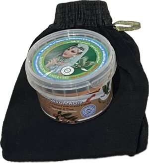 Moroccan black soap and kessa glove1 gant kessa et savon noir olive et argan