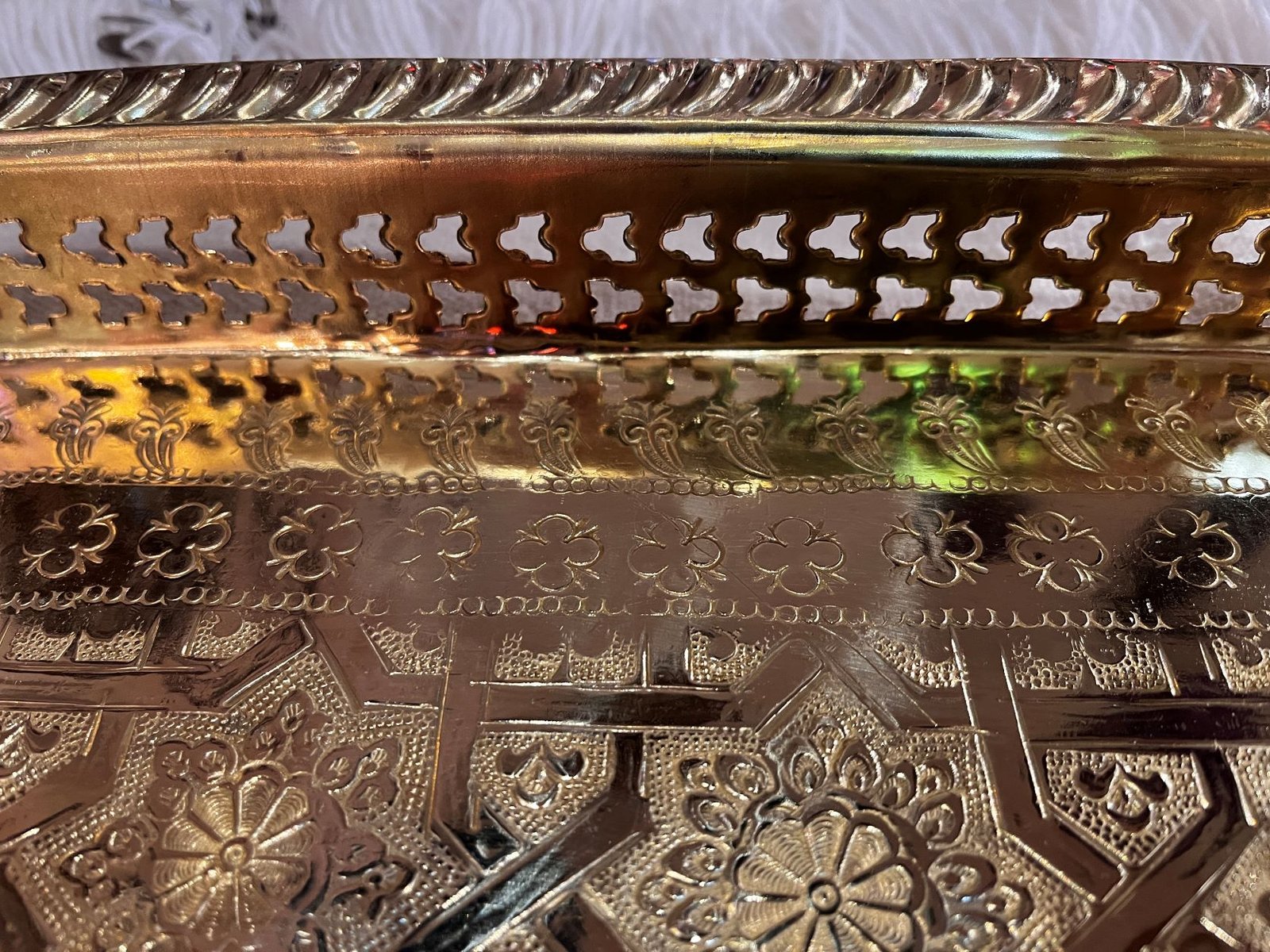Moroccan brass tray4 plateau en cuivre marocain