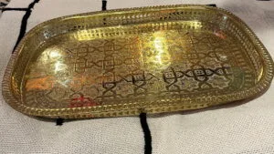 gold tray Moroccan