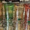 Moroccan tea glasses with hamsa design
