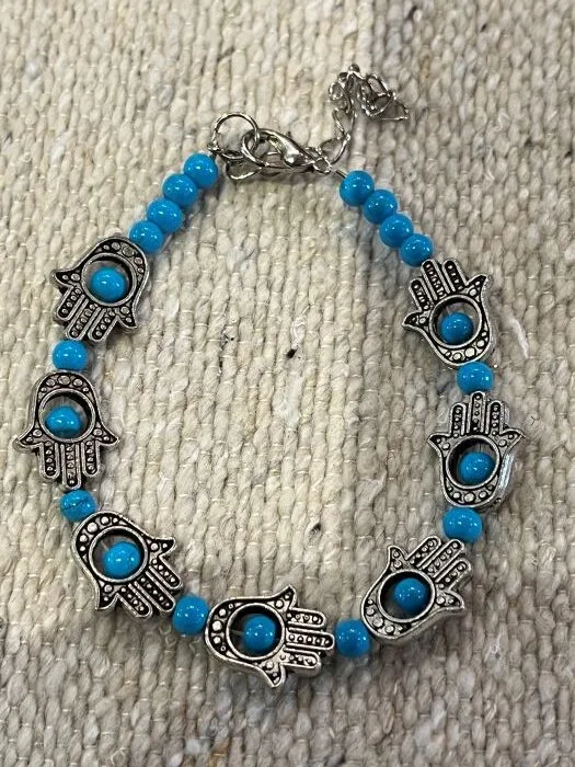 Hamsa lucky charm bracelet - Image 2