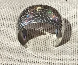 Hammered cuff bracelet bracelet martele en argent du Maroc