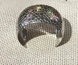 Hammered cuff bracelet bracelet martele en argent du Maroc