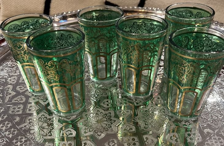 Moroccan green tea glasses