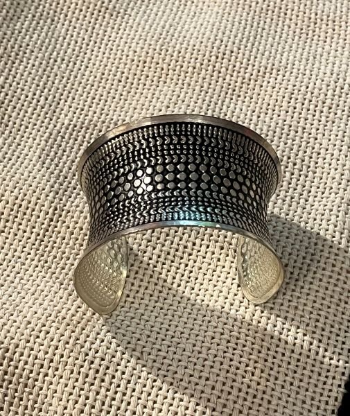 Sterling Silver Stamped Moroccan Bracelet