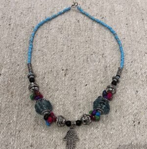 hamsa hand necklace women's charm necklace