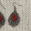 sterling silver dangle red earrings1 boucles oreilles rouges de provenance maroc
