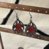 sterling silver dangle red earrings4 sterling silver dangle red earrings