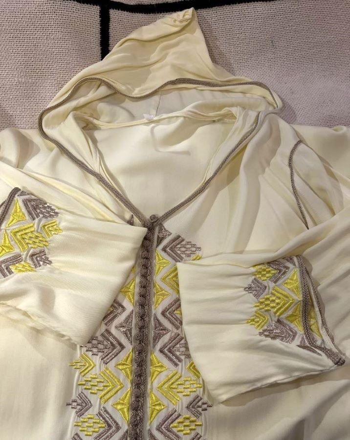 djellaba for Women4 women djellaba in yellow color with broderies