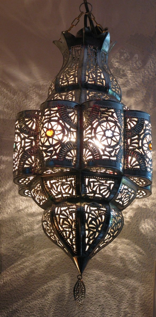 moroccan silver lantern lamp