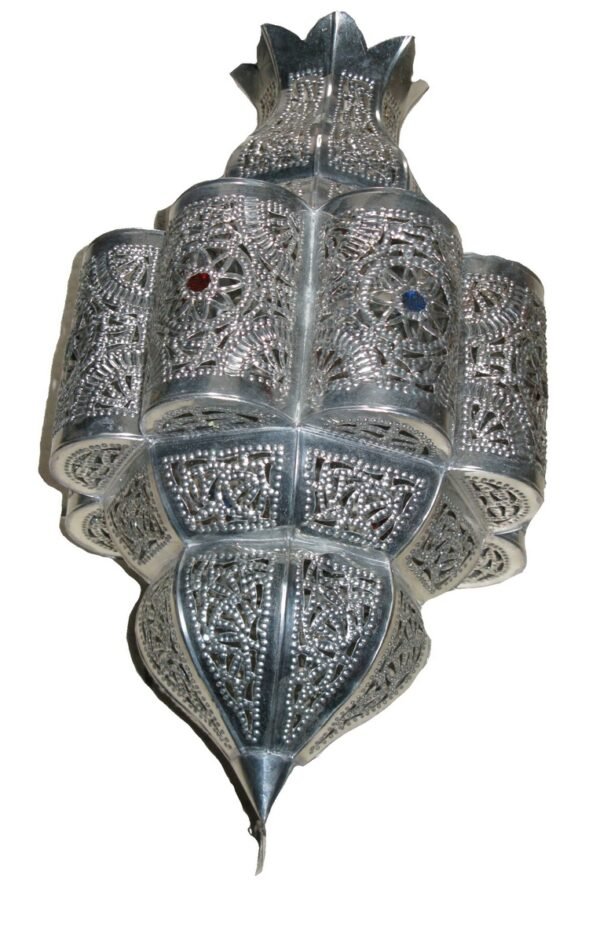 Moroccan silver lamp a distinctive type of lighting that uses intricate filigree metal patterns