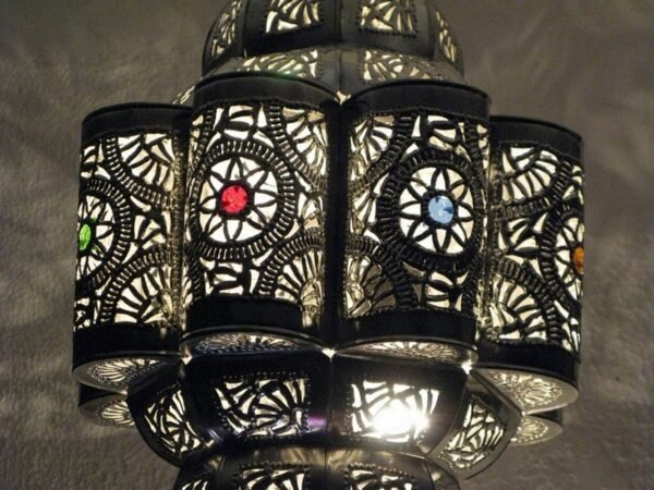 lampe marocaine argentee