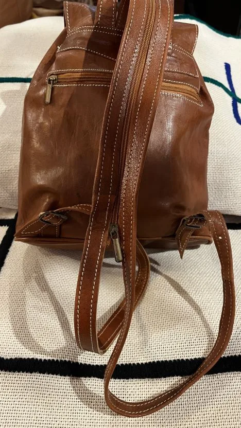 handmade Leather Backpack to Carry to Class and Work