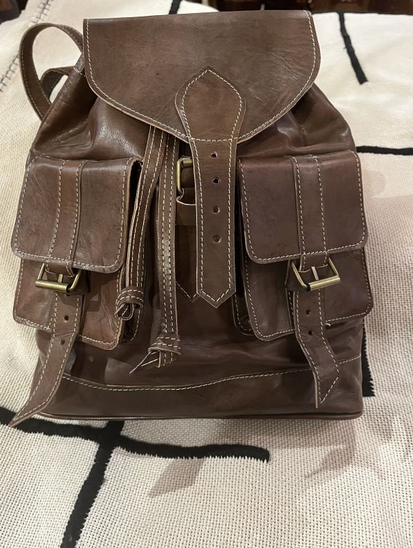 leather backpack for men