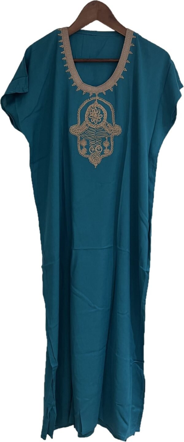 Hamsa green kaftan